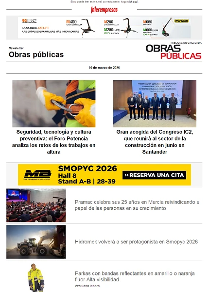Newsletter Obras públicas