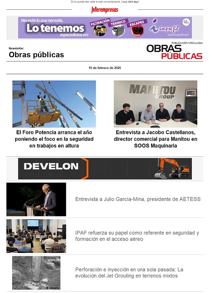 Newsletter Obras públicas