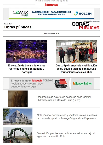 Newsletter Obras públicas