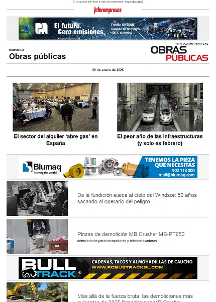 Newsletter Obras públicas