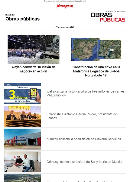 Newsletter Obras públicas