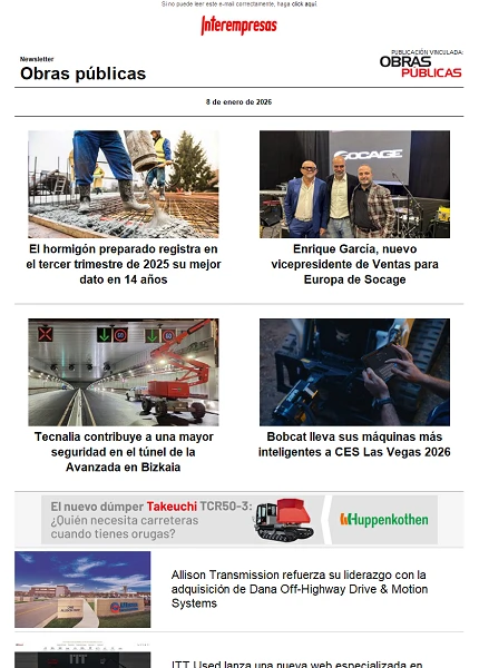 Newsletter Obras públicas Newsletter Obras públicas