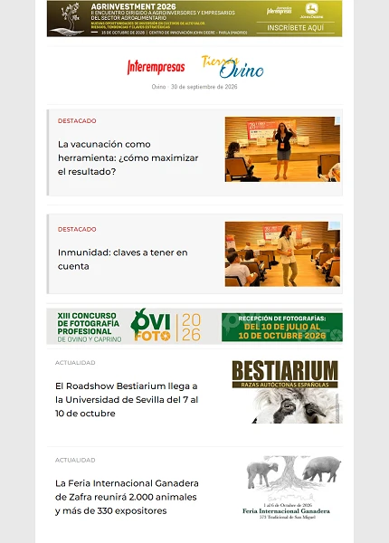 Newsletter Ovino Newsletter Ovino