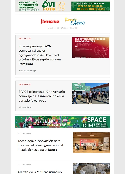 Newsletter Ovino Newsletter Ovino