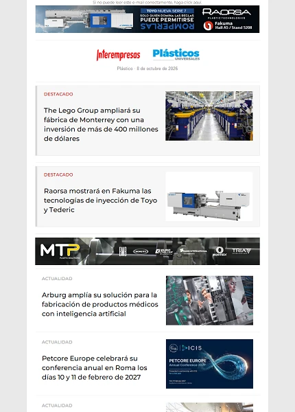 Newsletter Plástico Newsletter Plástico