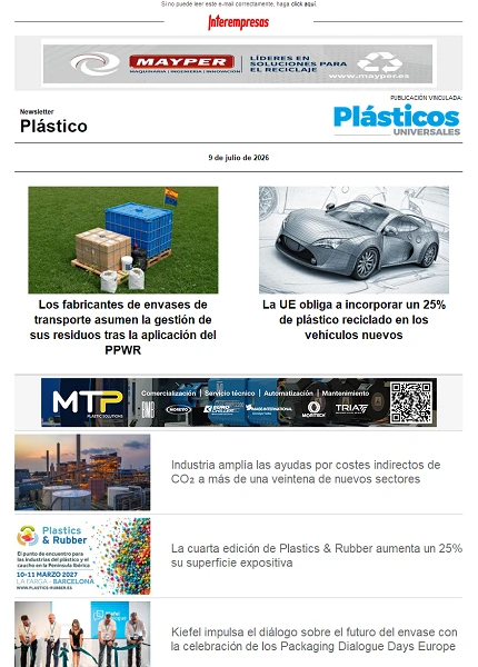 Newsletter Plástico