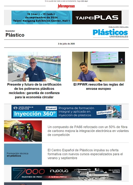 Newsletter Plástico