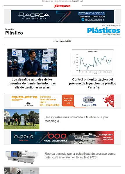 Newsletter Plástico Newsletter Plástico