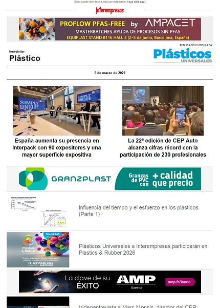 Newsletter Plástico