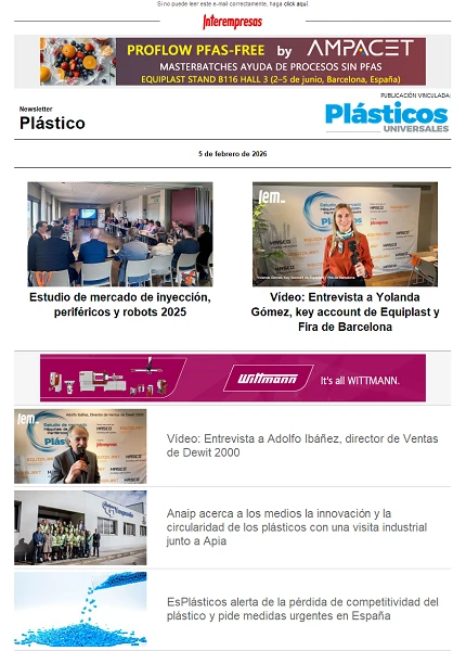 Newsletter Plástico