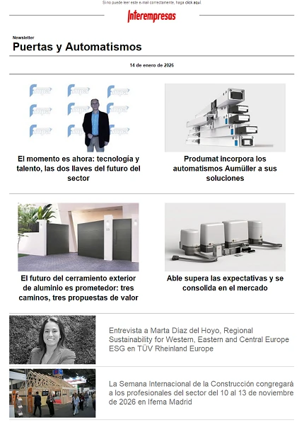 Newsletter Puertas y Automatismos