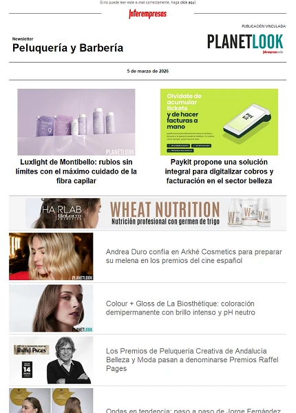 Newsletter Peluquería