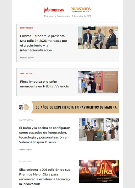 Newsletter Pavimentos y Revestimientos