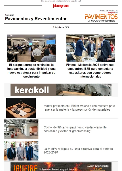 Newsletter Pavimentos y Revestimientos Newsletter Pavimentos y Revestimientos