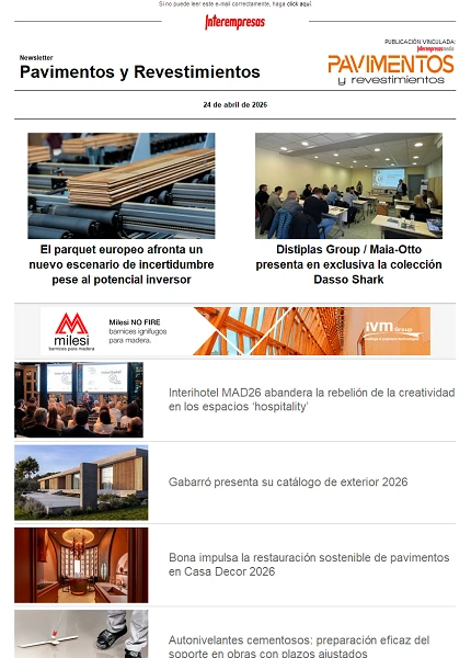 Newsletter Pavimentos y Revestimientos