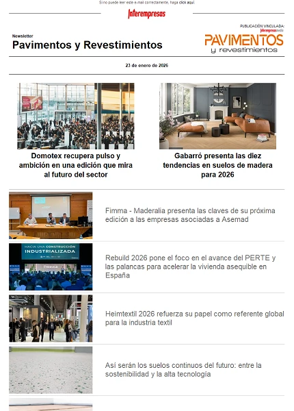 Newsletter Pavimentos y Revestimientos
