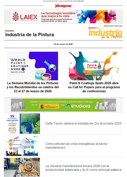 Newsletter Industria de la Pintura
