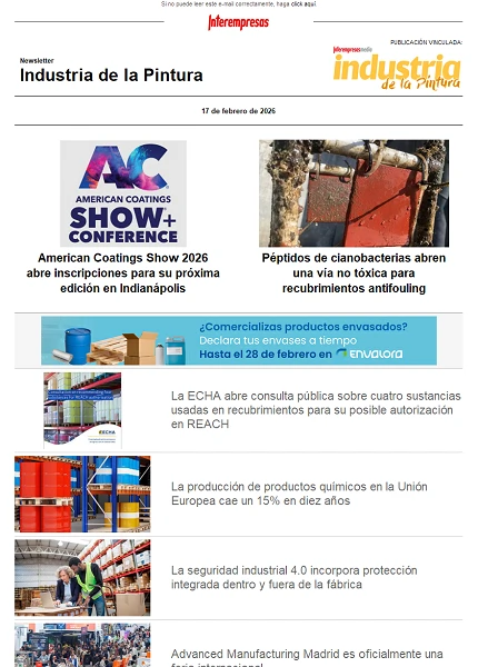 Newsletter Industria de la Pintura
