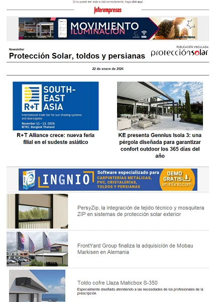 Protecci�n Solar, toldos y persianas