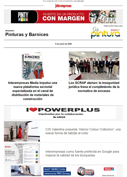 Newsletter Pinturas y Barnices Newsletter Pinturas y Barnices