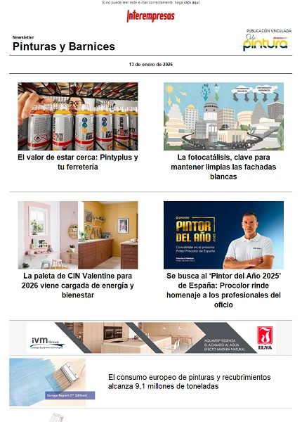 Newsletter Pinturas y Barnices