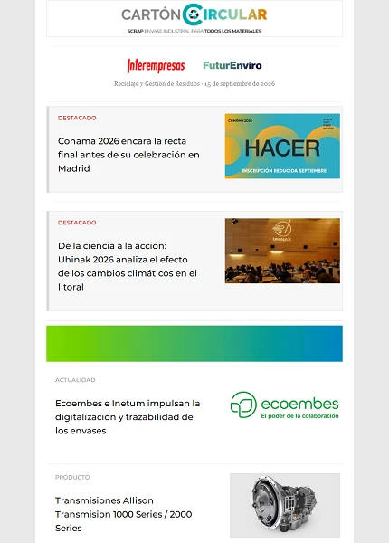 Newsletter Reciclaje y Gestión de Residuos