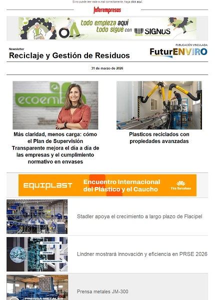 Newsletter Reciclaje y Gestión de Residuos