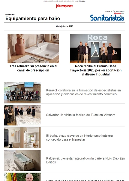 Newsletter Equipamiento para baño