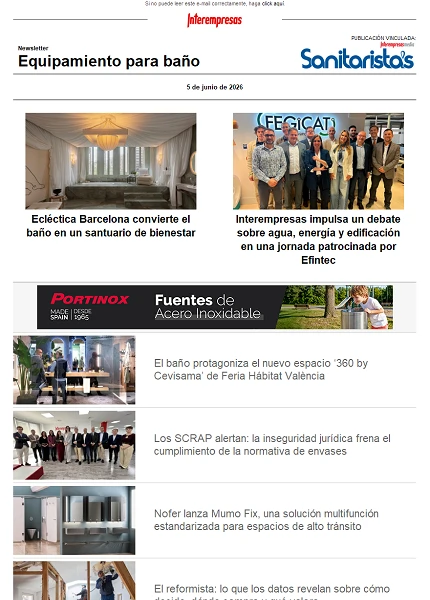 Newsletter Equipamiento para baño