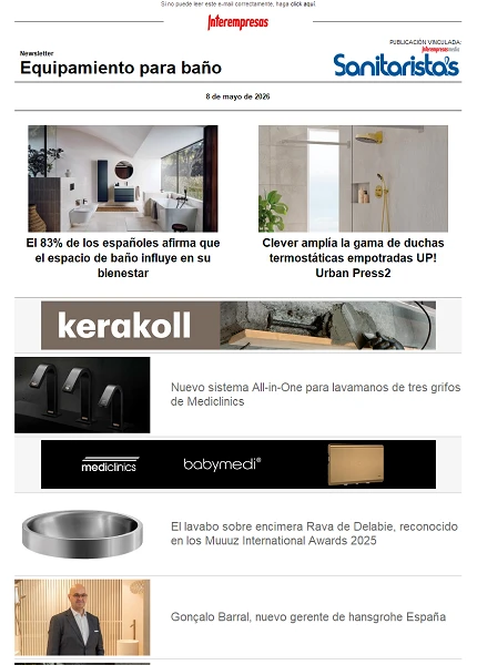 Newsletter Equipamiento para baño