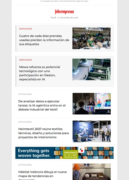 Newsletter Textil Newsletter Textil