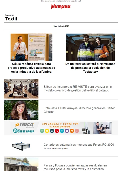 Newsletter Textil