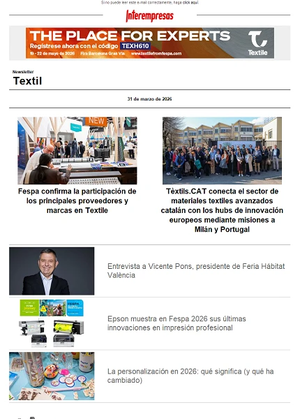 Newsletter Textil