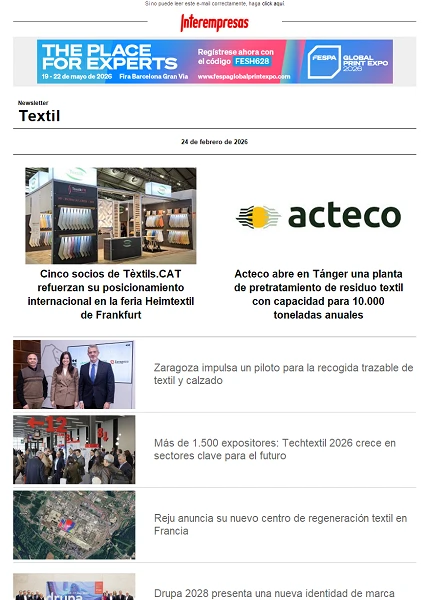 Newsletter Textil