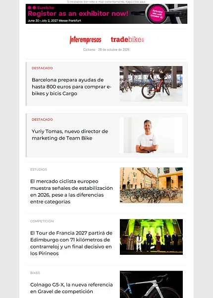 Newsletter TradeBike