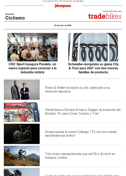 Newsletter TradeBike