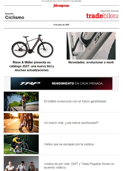Newsletter TradeBike Newsletter TradeBike