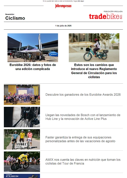 Newsletter TradeBike Newsletter TradeBike