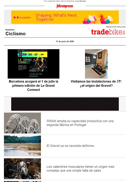 Newsletter TradeBike Newsletter TradeBike
