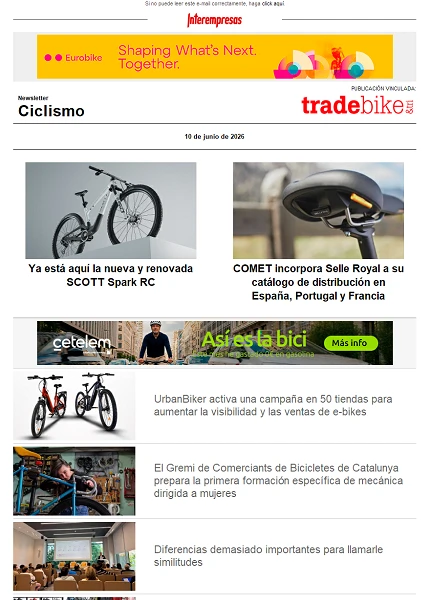 Newsletter TradeBike Newsletter TradeBike