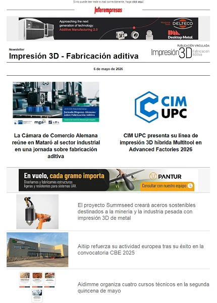 Newsletter Impresión 3D / Fabricación aditiva