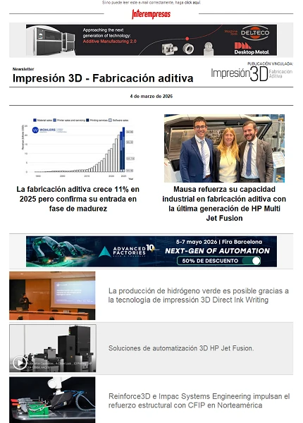 Newsletter Impresión 3D / Fabricación aditiva
