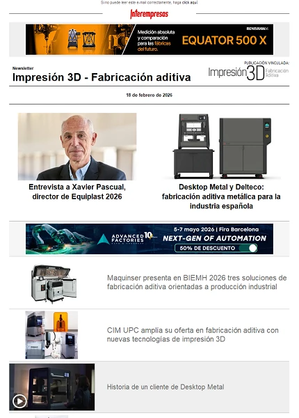Newsletter Impresión 3D / Fabricación aditiva