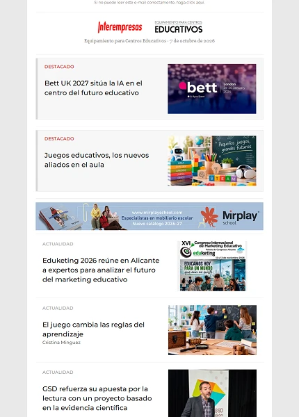 Equipamiento para Centros Educativos
