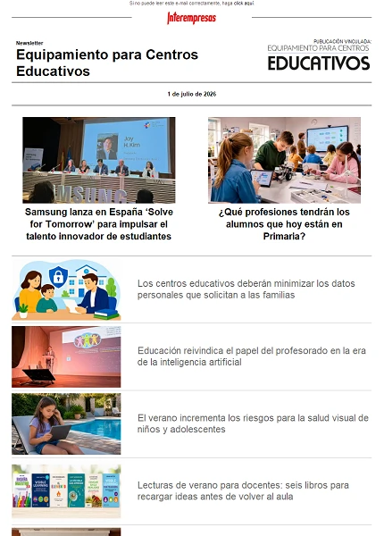 Newsletter Equipamiento para Centros Educativos