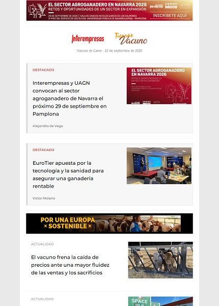 Newsletter Vacuno de Carne Newsletter Vacuno de Carne