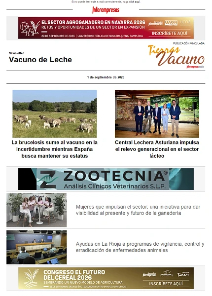 Newsletter Vacuno de Leche