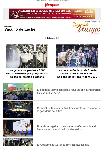 Newsletter Vacuno de Leche