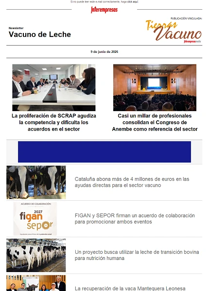 Newsletter Vacuno de Leche Newsletter Vacuno de Leche