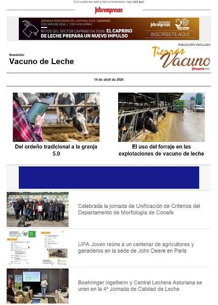 Newsletter Vacuno de Leche